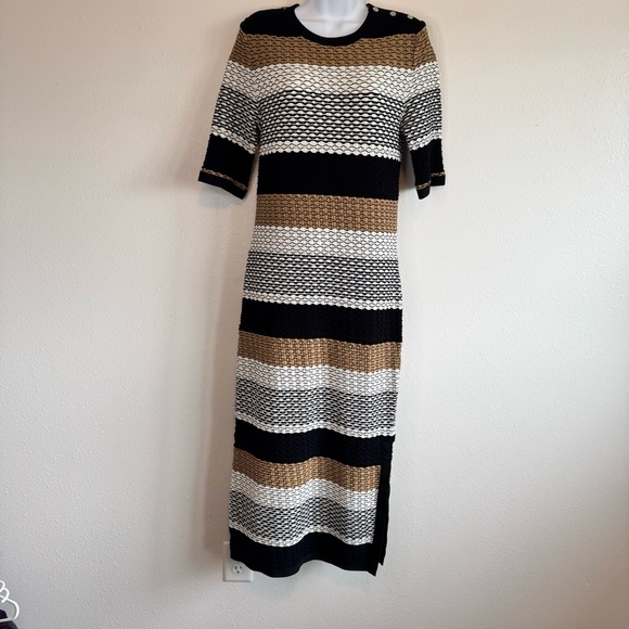 Boss Dresses & Skirts - NWT BOSS  Structure Striped Midi Dress Stretch Cotton Designer